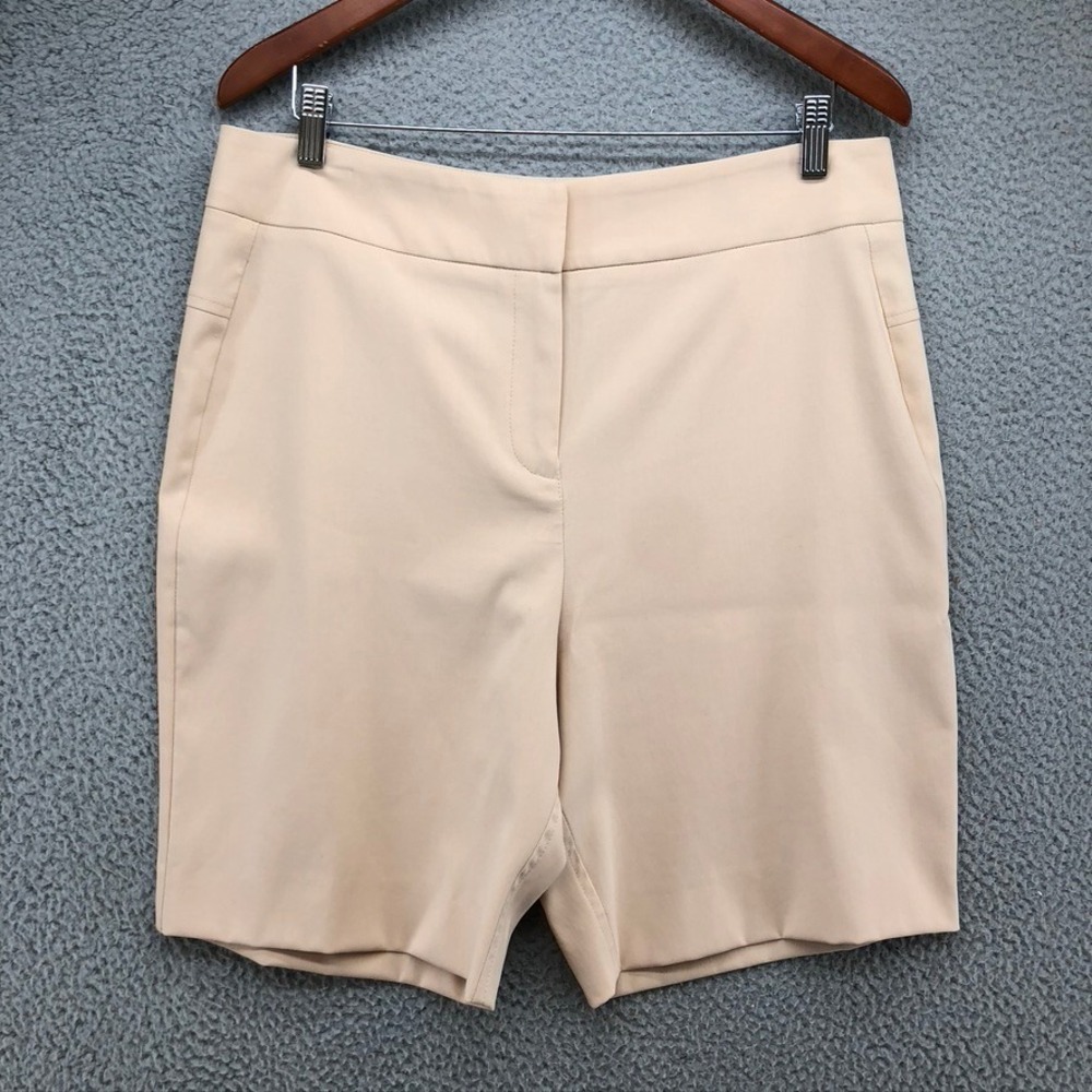 TSE Shorts Womens 14 Beige High Rise Cotton Bermuda Made in Italy WT335S6